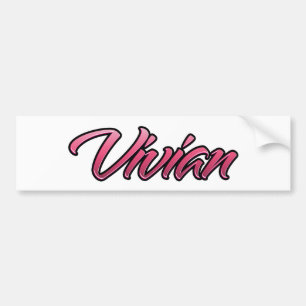 Vivian faded roze Aufkleber Sticker
