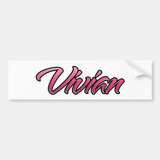 Vivian faded roze Aufkleber Sticker (Voorkant)