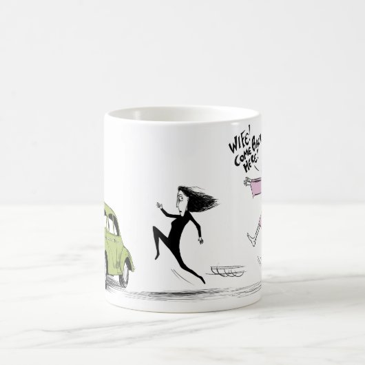 Vivian "Ga terug hier!" Mok - Kunst van Ben Wickey (Center)