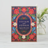 VIVIAN I Bloemen Huwelijksaankondiging Bewaar de D Kaart (Staand voorkant)