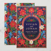 VIVIAN I Bloemen Huwelijksaankondiging Bewaar de D Kaart (Voorkant / Achterkant)