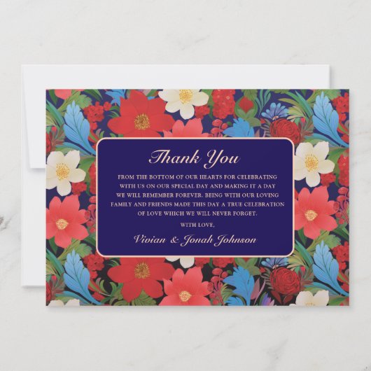 VIVIAN I - Trouwbedankkaarten groot Bedankkaart (Achterkant)