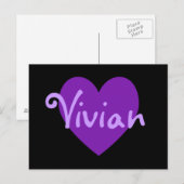 Vivian in het Paars Briefkaart (Voorkant / Achterkant)