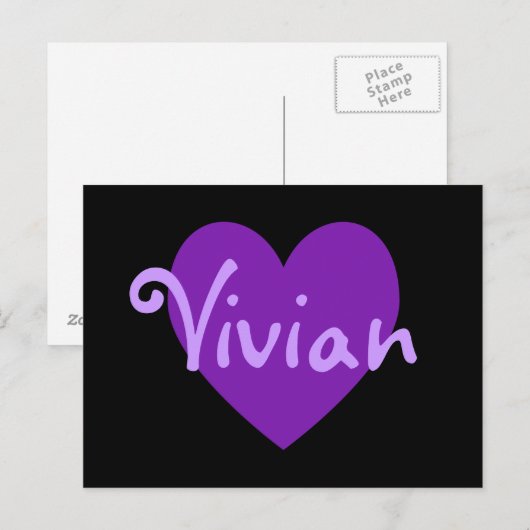Vivian in het Paars Briefkaart (Voorkant / Achterkant)