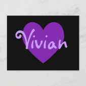 Vivian in het Paars Briefkaart (Voorkant)