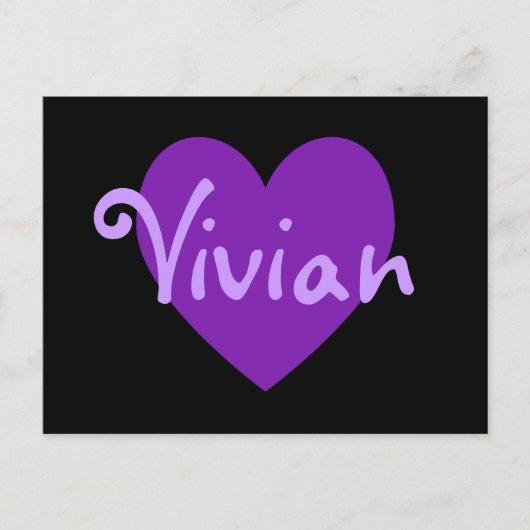 Vivian in het Paars Briefkaart (Voorkant)