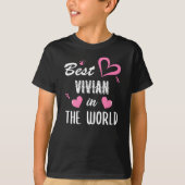 Vivian Name, Best Vivian in World T-shirt (Voorkant)