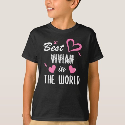 Vivian Name, Best Vivian in World T-shirt (Voorkant)