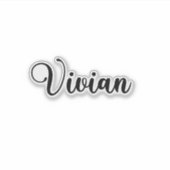 Vivian Name - handgeschreven kalligrafie Sticker (Voorkant)