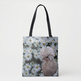 Vivian op White Daisies - Pas Jouw naam aan Tote Bag