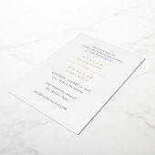Vivian Simple Elegant Wedding Folie Uitnodiging (Gedraaid)