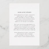 Vivian Simple Elegant Wedding Folie Uitnodiging (Achterkant)