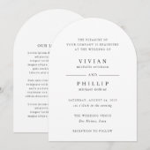 Vivian Simple Elegant Wedding Kaart (Voorkant / Achterkant)
