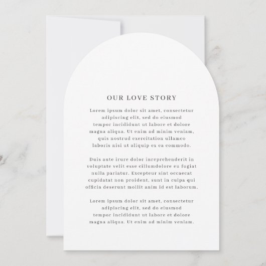 Vivian Simple Elegant Wedding Kaart (Achterkant)