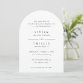 Vivian Simple Elegant Wedding Kaart (Staand voorkant)