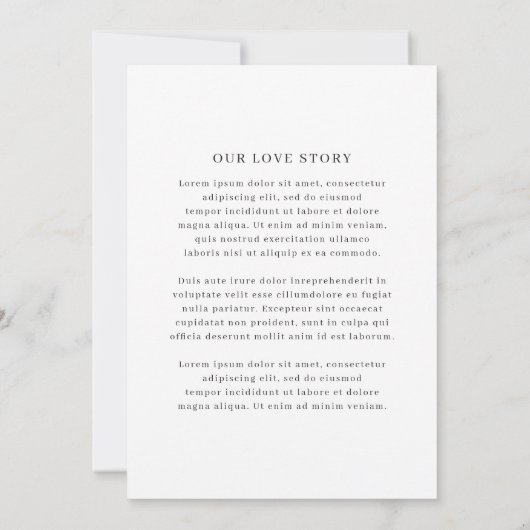 Vivian Simple Elegant Wedding Save The Date (Achterkant)