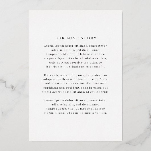 Vivian Simple Elegant Wedding Save the Date Folie Uitnodiging (Achterkant)