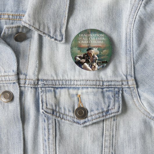 Vivian Stanshall "Imagination" Quote Pin Ronde Button 5,7 Cm (In situ)
