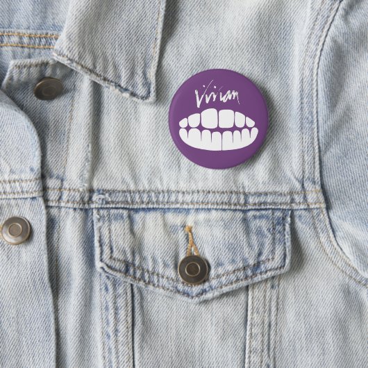 Vivian Stanshall Joke-shop Teeth Button (In situ)