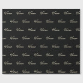Vivian white gold Handwriting Geschenkpapier Cadeaupapier (Vlak)