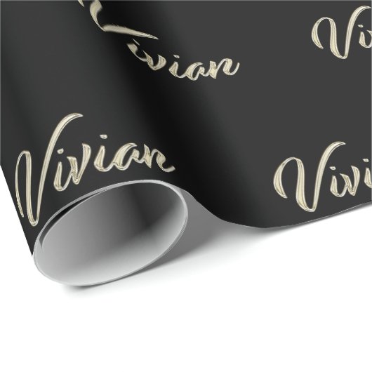 Vivian white gold Handwriting Geschenkpapier Cadeaupapier (Rol Hoek)