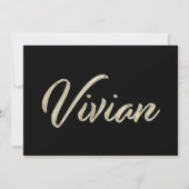 Vivian white gold Handwriting Karte Kaart (Voorkant)
