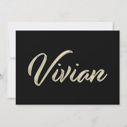 Vivian white gold Handwriting Karte Kaart (Voorkant)
