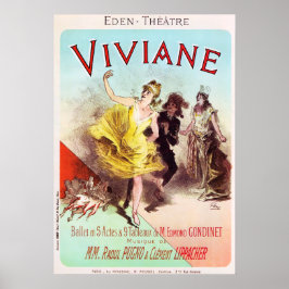 VIVIANE Eden Theater Old French Ballet Dance Opera Poster
