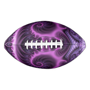 Vivid Abstract Cool Pink Paars Fractal Art Spiral American Football