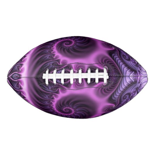 Vivid Abstract Cool Pink Paars Fractal Art Spiral American Football (Voorkant)