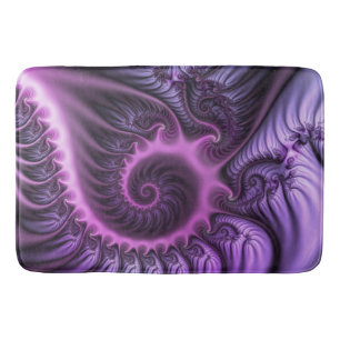 Vivid Abstract Cool Pink Paars Fractal Art Spiral Badmat