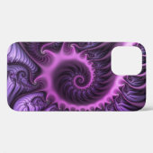 Vivid Abstract Cool Pink Paars Fractal Art Spiral Case-Mate iPhone Case (Achterkant (horizontaal))
