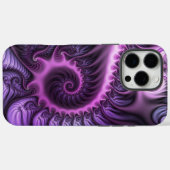 Vivid Abstract Cool Pink Paars Fractal Art Spiral Case-Mate iPhone Case (Achterkant (horizontaal))