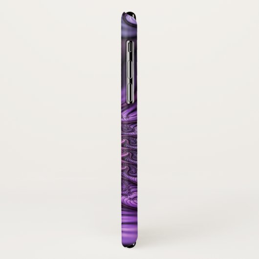 Vivid Abstract Cool Pink Paars Fractal Art Spiral Case-Mate iPhone Case (Achterkant/links)