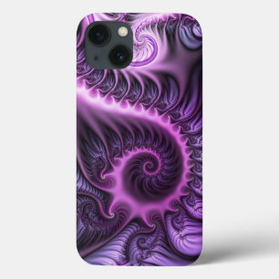 Vivid Abstract Cool Pink Paars Fractal Art Spiral Case-Mate iPhone Case
