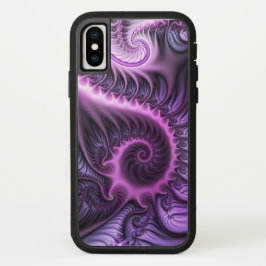 Vivid Abstract Cool Pink Paars Fractal Art Spiral Case-Mate iPhone Case