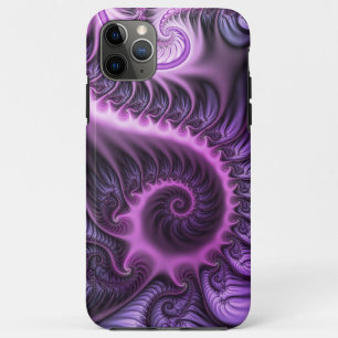 Vivid Abstract Cool Pink Paars Fractal Art Spiral Case-Mate iPhone Case