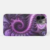 Vivid Abstract Cool Pink Paars Fractal Art Spiral Case-Mate iPhone Case (Achterkant (horizontaal))