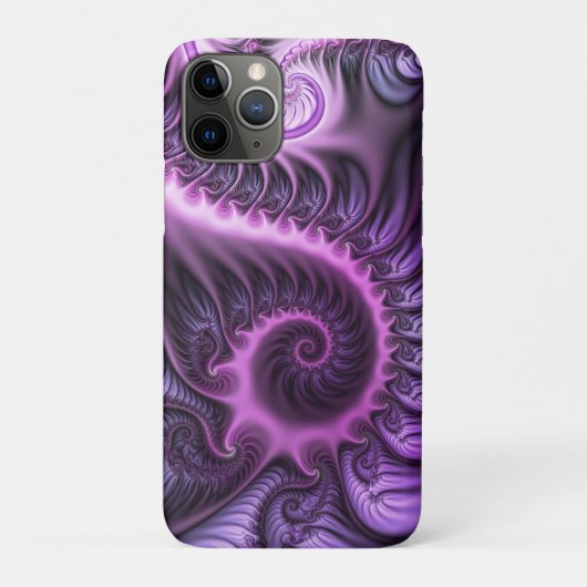 Vivid Abstract Cool Pink Paars Fractal Art Spiral Case-Mate iPhone Case (Achterkant)