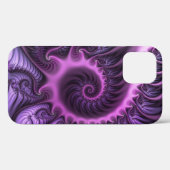 Vivid Abstract Cool Pink Paars Fractal Art Spiral Case-Mate iPhone Case (Achterkant (horizontaal))