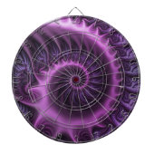 Vivid Abstract Cool Pink Paars Fractal Art Spiral Dartbord (Voorkant)