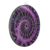 Vivid Abstract Cool Pink Paars Fractal Art Spiral Dartbord (Voorkant Links)