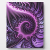 Vivid Abstract Cool Pink Paars Fractal Art Spiral Fotoplaat (Voorkant)