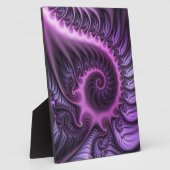 Vivid Abstract Cool Pink Paars Fractal Art Spiral Fotoplaat (Zijkant)