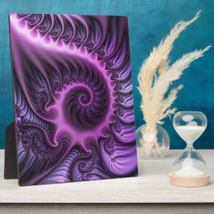 Vivid Abstract Cool Pink Paars Fractal Art Spiral Fotoplaat