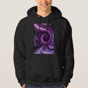 Vivid Abstract Cool Pink Paars Fractal Art Spiral Hoodie