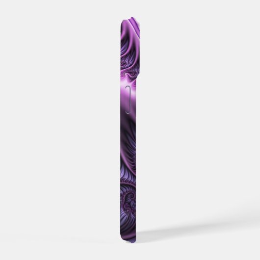 Vivid Abstract Cool Pink Paars Fractal Art Spiral iPhone 15 Case (Rechterkant)