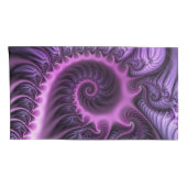 Vivid Abstract Cool Pink Paars Fractal Art Spiral Kussensloop (Achterkant-Rechts)