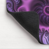 Vivid Abstract Cool Pink Paars Fractal Art Spiral Muismat (Hoek)