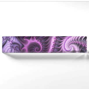 Vivid Abstract Cool Pink Paars Fractal Art Spiral Naambordje
